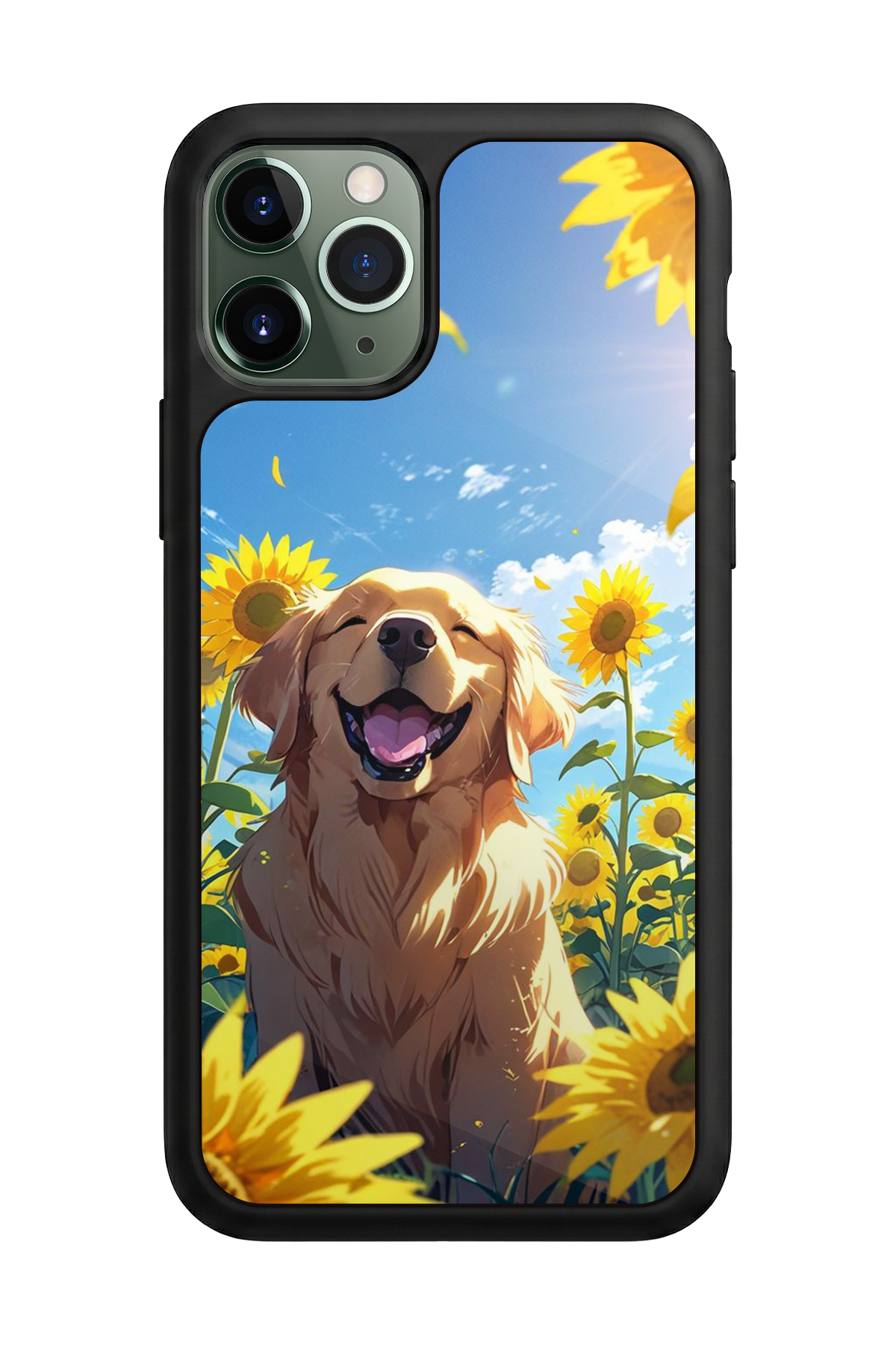 iPhone 11 Pro Uyumlu Golden Kopek Tasarımlı Glossy Premium Kılıf