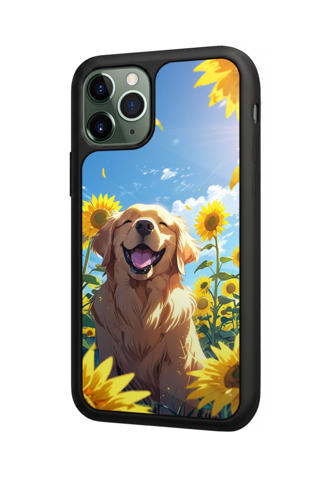 iPhone 11 Pro Uyumlu Golden Kopek Tasarımlı Glossy Premium Kılıf