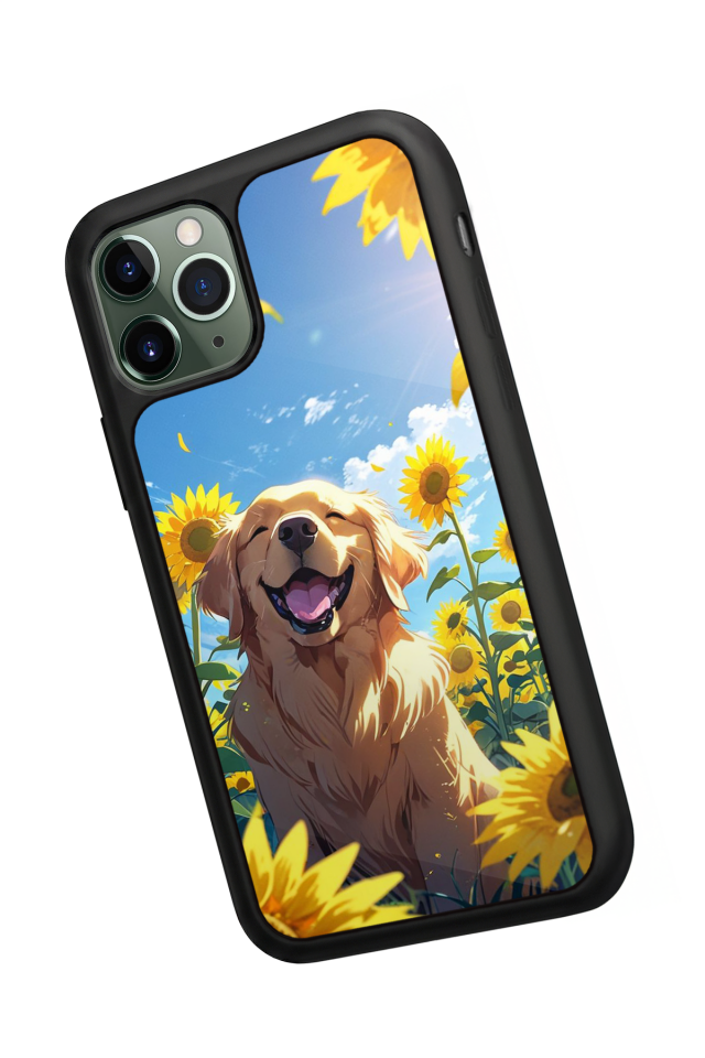 iPhone 11 Pro Uyumlu Golden Kopek Tasarımlı Glossy Premium Kılıf