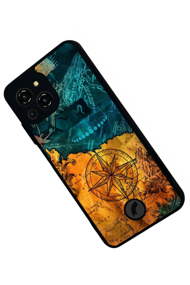 Reeder S23 Pro Max Uyumlu Harita Tasarımlı Glossy Premium Kılıf