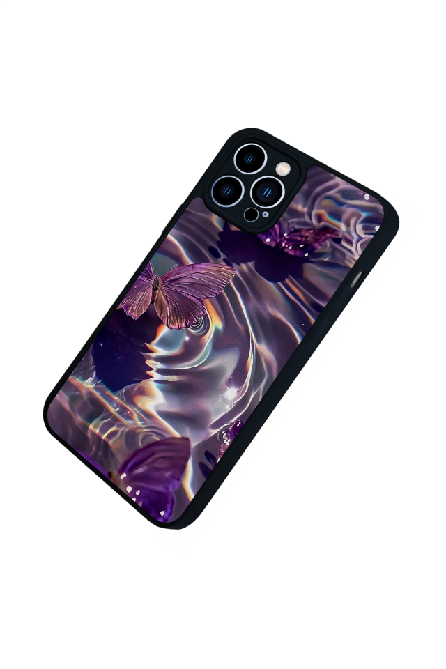 iPhone 13 Pro Max Uyumlu Kelebek Tasarımlı Glossy Premium Kılıf