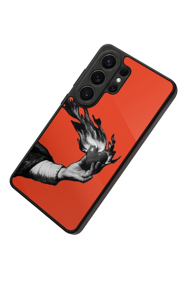 Samsung Galaxy S26 Ultra Uyumlu Kirmizi Tasarımlı Glossy Premium Kılıf