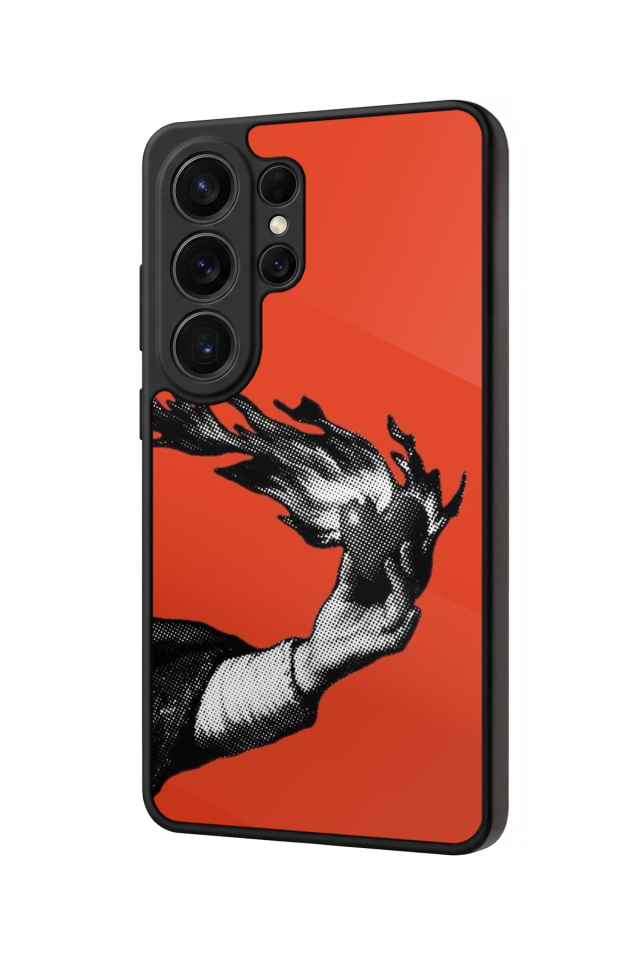 Samsung Galaxy S26 Ultra Uyumlu Kirmizi Tasarımlı Glossy Premium Kılıf