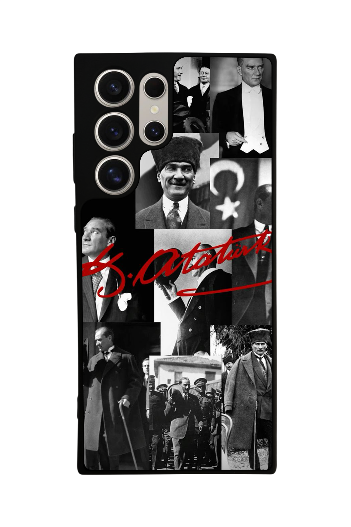 Samsung Galaxy S22 Ultra Uyumlu Mustafa Kemal Ataturk Tasarımlı Glossy Premium Kılıf