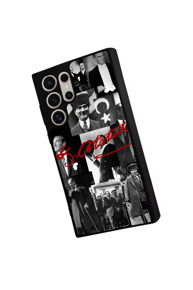 Samsung Galaxy S22 Ultra Uyumlu Mustafa Kemal Ataturk Tasarımlı Glossy Premium Kılıf