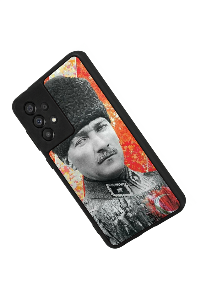 Samsung Galaxy A73 Uyumlu Mustafa Kemal Ataturk Tasarımlı Glossy Premium Kılıf
