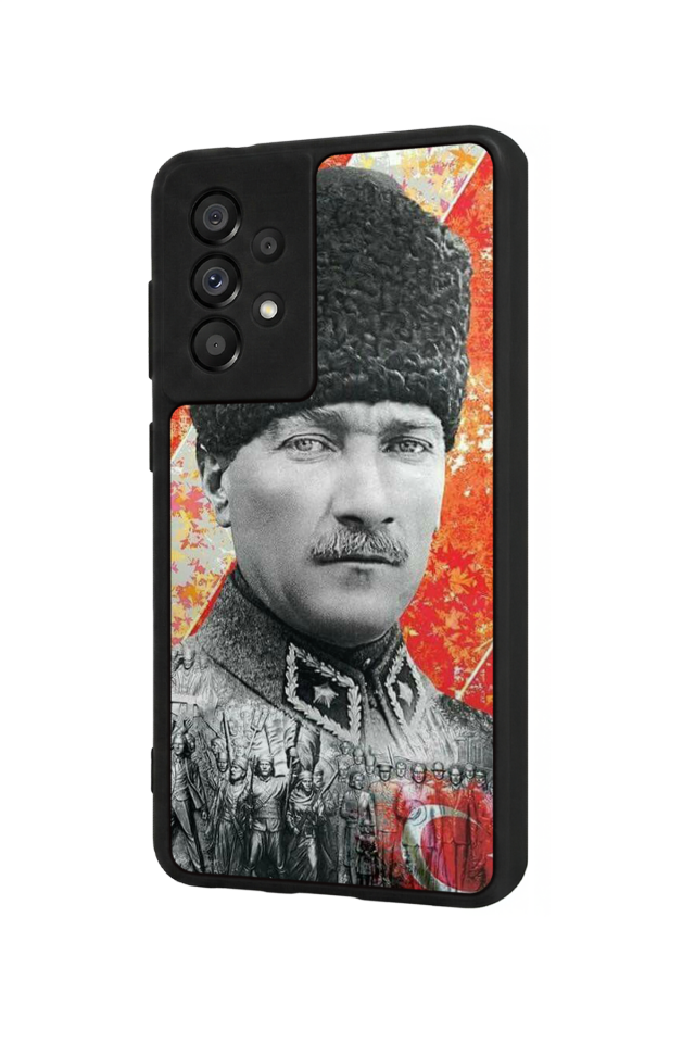 Samsung Galaxy A73 Uyumlu Mustafa Kemal Ataturk Tasarımlı Glossy Premium Kılıf