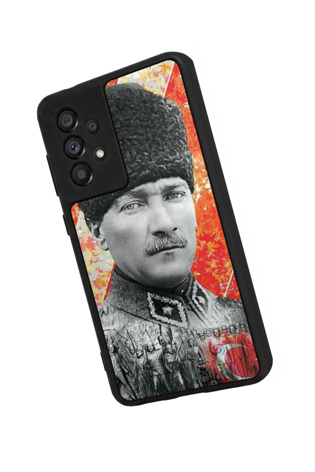Samsung Galaxy A73 Uyumlu Mustafa Kemal Ataturk Tasarımlı Glossy Premium Kılıf