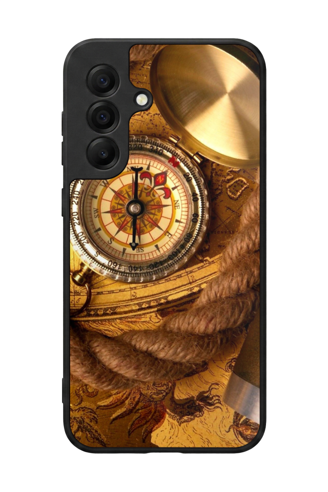 Samsung Galaxy A17 Uyumlu Pusula Tasarımlı Glossy Premium Kılıf