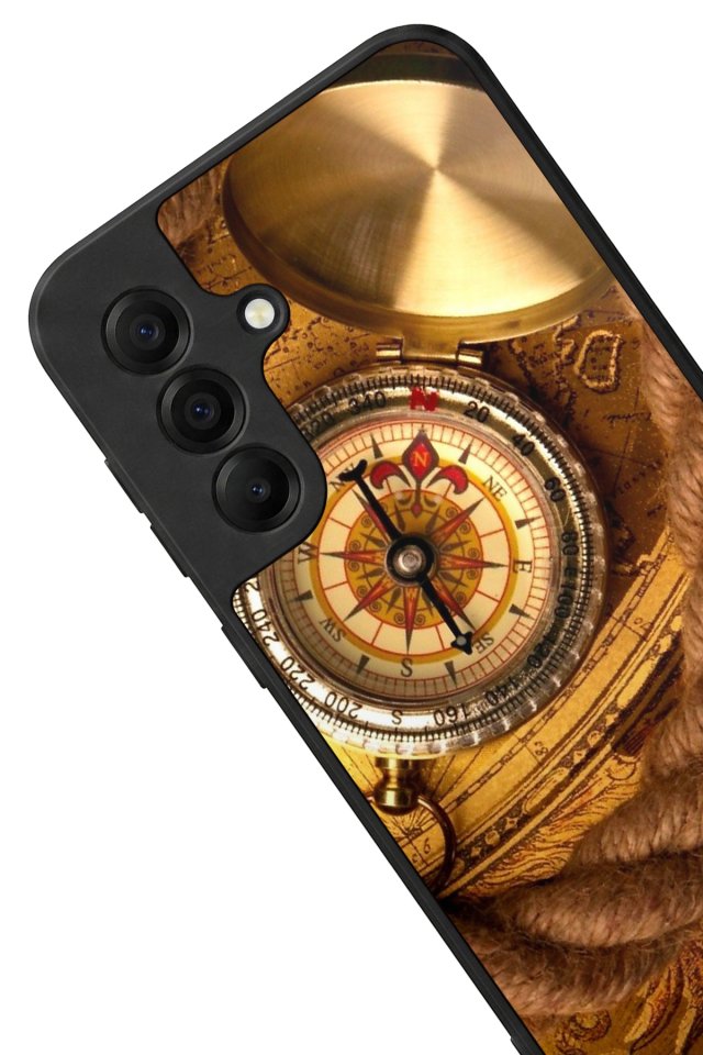 Samsung Galaxy A17 Uyumlu Pusula Tasarımlı Glossy Premium Kılıf