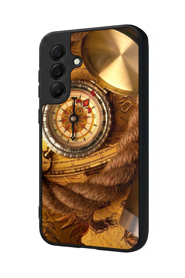 Samsung Galaxy A17 Uyumlu Pusula Tasarımlı Glossy Premium Kılıf
