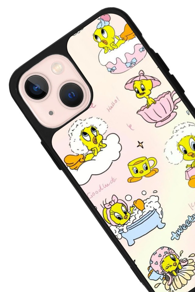iPhone 13/14 Uyumlu Tweety Tasarımlı Glossy Premium Kılıf