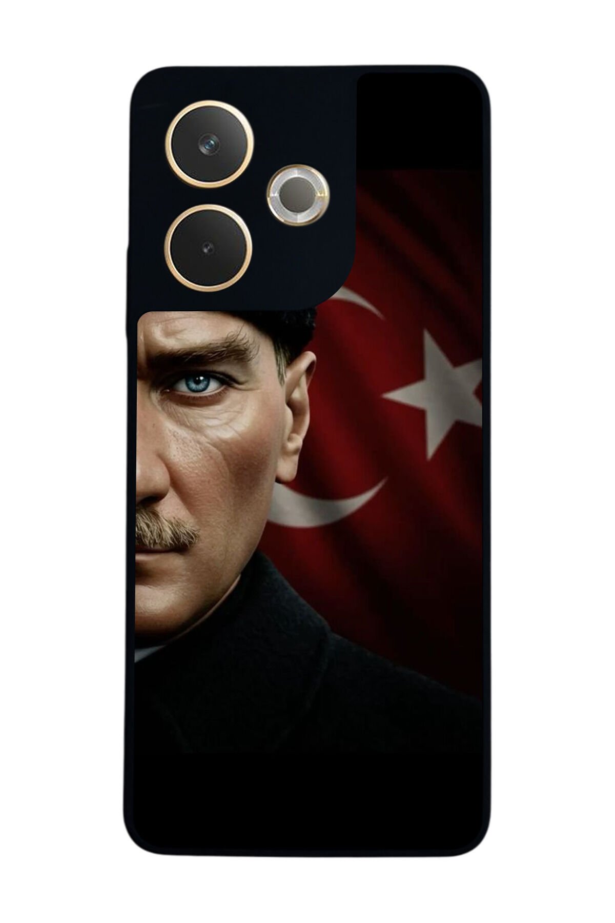 Oppo A5 Pro Uyumlu Mustafa Kemal Ataturk Tasarımlı Glossy Premium Kılıf