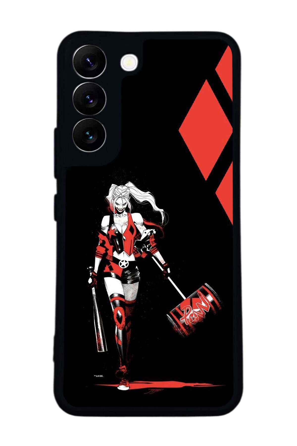 Samsung Galaxy S22 Uyumlu HarleyQueen Tasarımlı Glossy Premium Kılıf