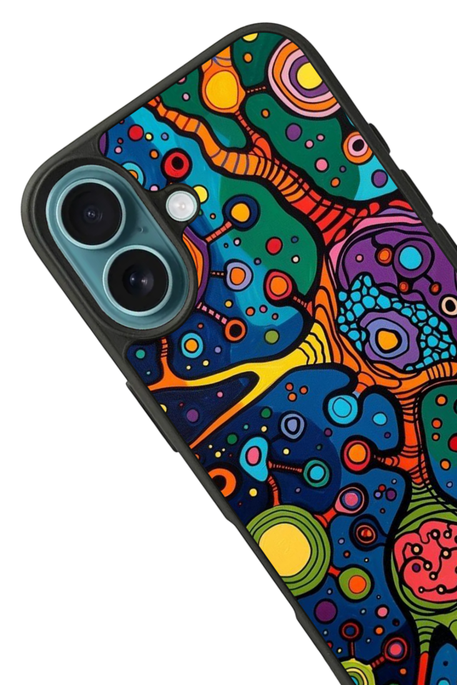 iPhone 16 Plus Uyumlu Abstract Tasarımlı Glossy Premium Kılıf