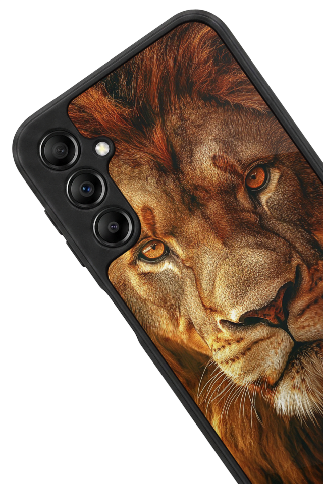 Samsung Galaxy A14 Uyumlu Aslan Tasarımlı Glossy Premium Kılıf