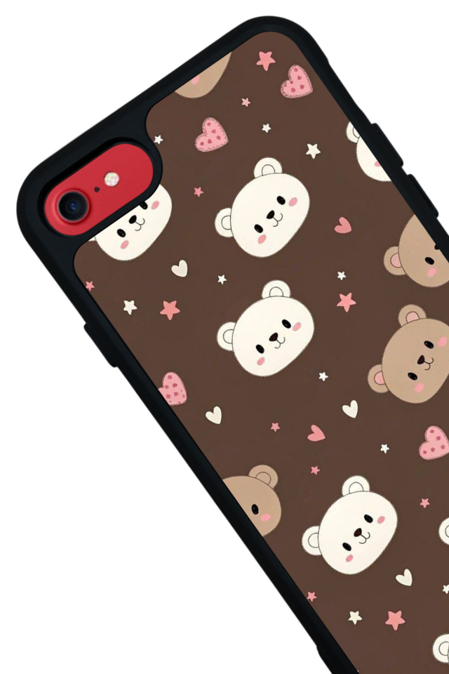 iPhone 7 Uyumlu Ayı Tasarımlı Glossy Premium Kılıf