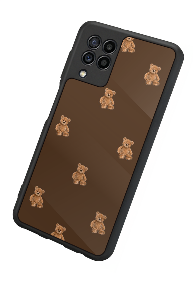 Samsung Galaxy M32 Uyumlu Ayı Tasarımlı Glossy Premium Kılıf