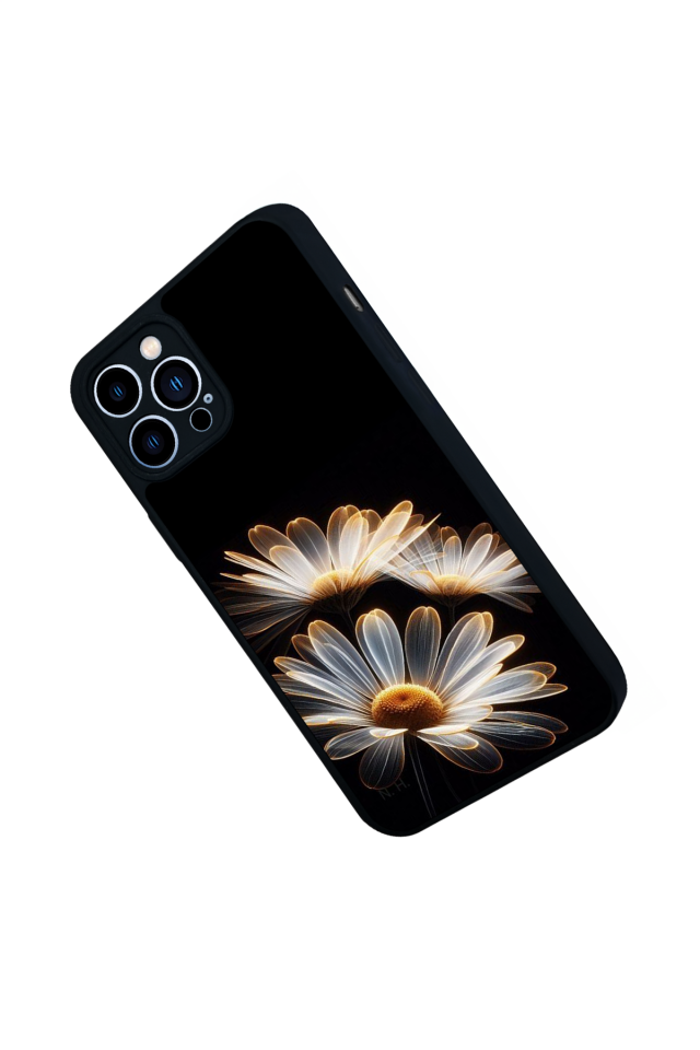iPhone 12 Pro Max Uyumlu Cicek Tasarımlı Glossy Premium Kılıf
