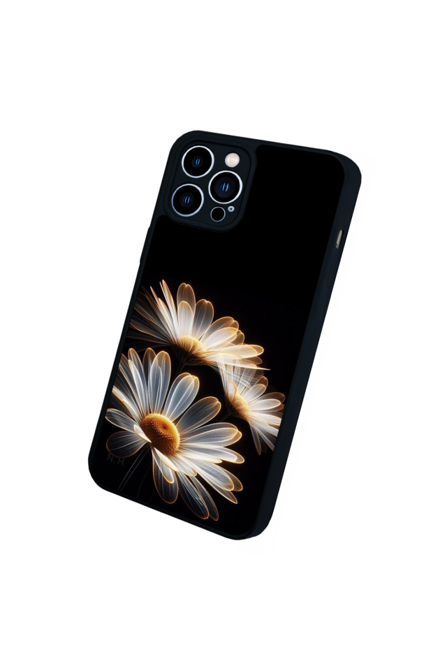 iPhone 12 Pro Max Uyumlu Cicek Tasarımlı Glossy Premium Kılıf