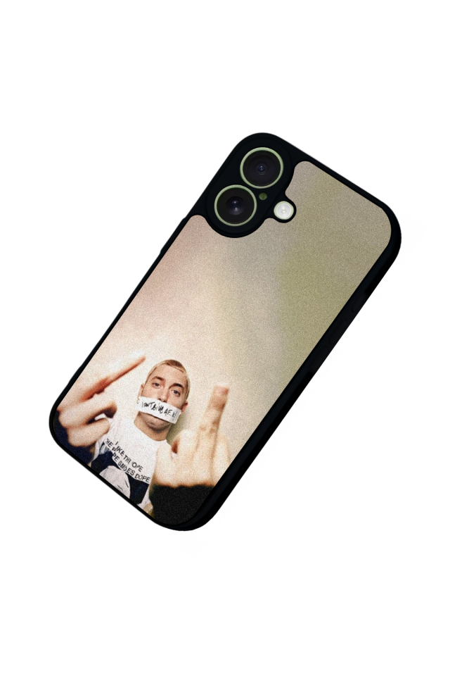 iPhone 17 Uyumlu Eminem Tasarımlı Glossy Premium Kılıf