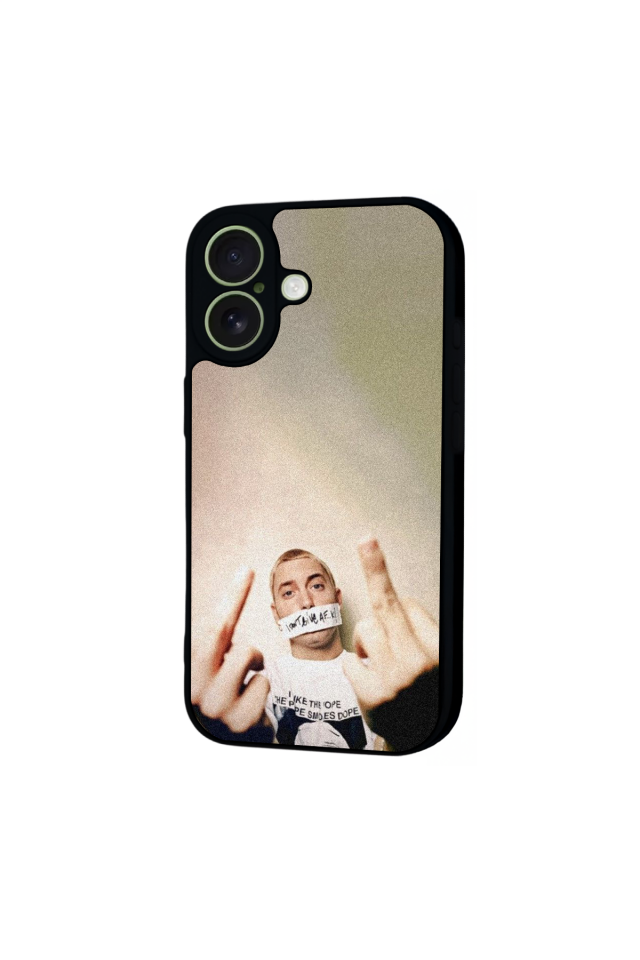 iPhone 17 Uyumlu Eminem Tasarımlı Glossy Premium Kılıf