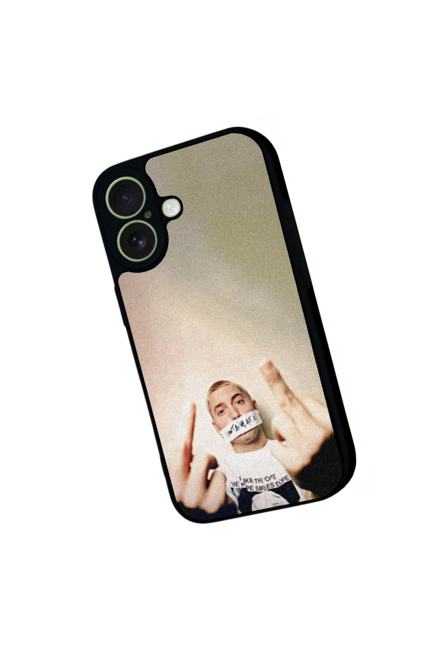 iPhone 17 Uyumlu Eminem Tasarımlı Glossy Premium Kılıf