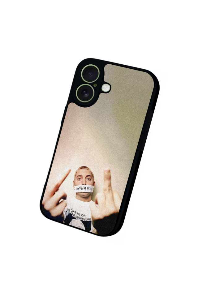 iPhone 17 Uyumlu Eminem Tasarımlı Glossy Premium Kılıf