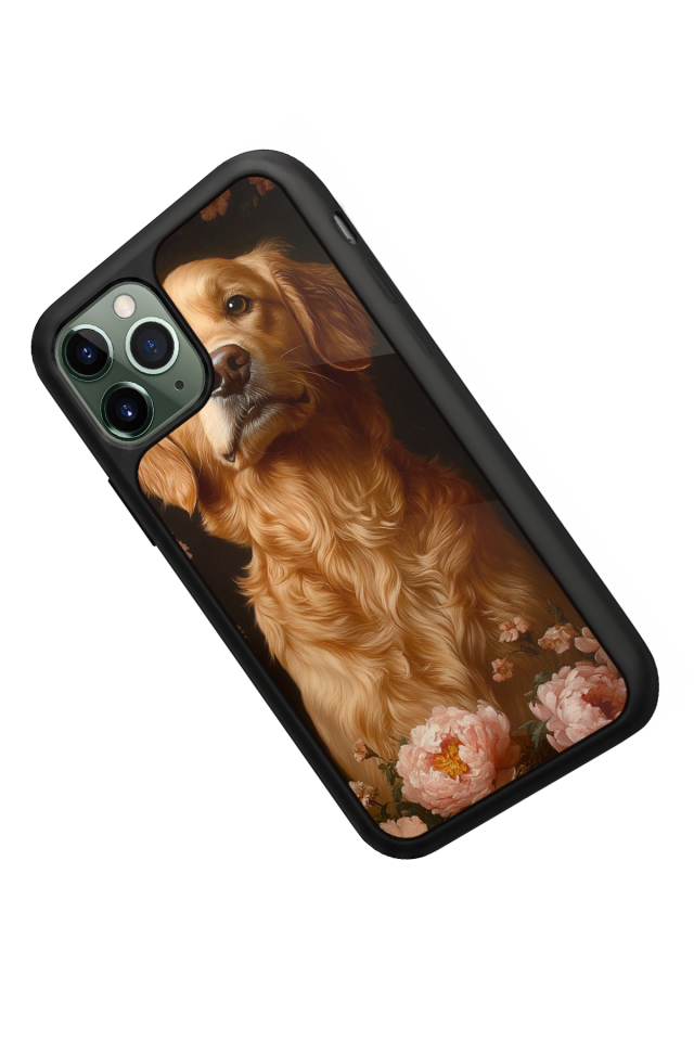 iPhone 11 Pro Uyumlu Golden Kopek Tasarımlı Glossy Premium Kılıf