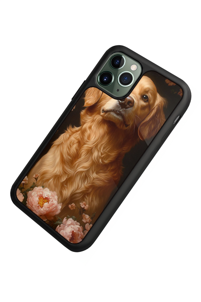 iPhone 11 Pro Uyumlu Golden Kopek Tasarımlı Glossy Premium Kılıf