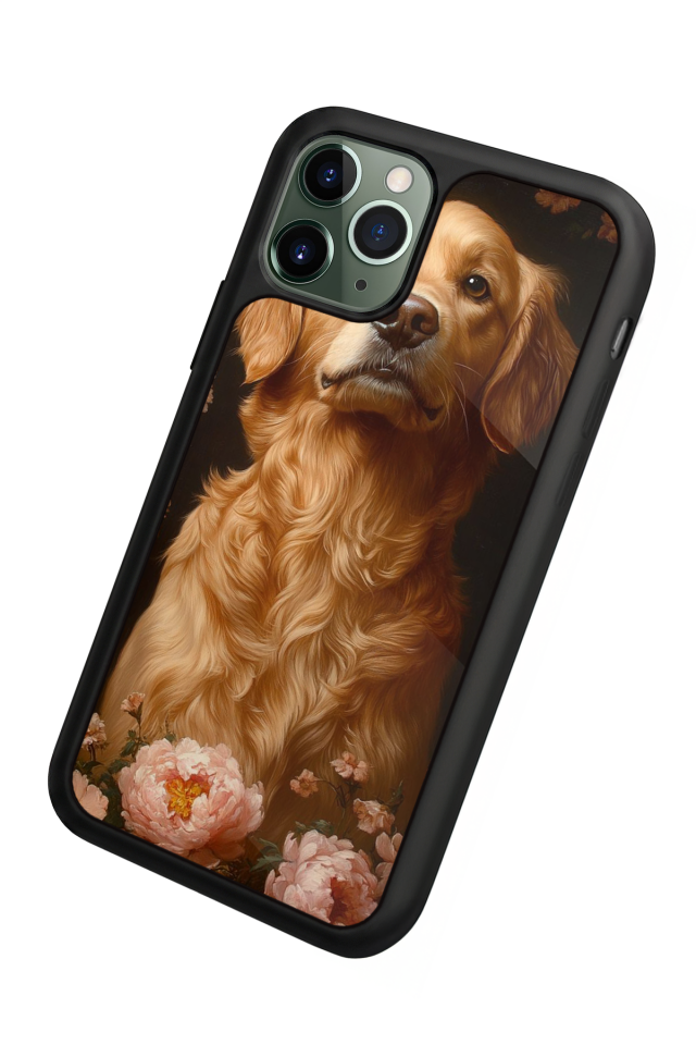 iPhone 11 Pro Uyumlu Golden Kopek Tasarımlı Glossy Premium Kılıf