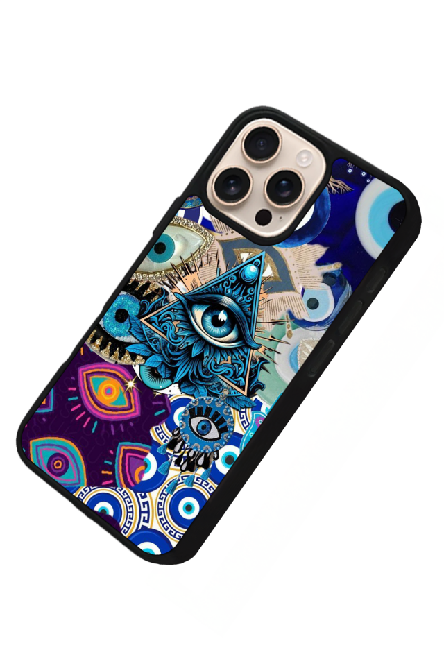 iPhone 15 Pro Max Uyumlu Göz Tasarımlı Glossy Premium Kılıf