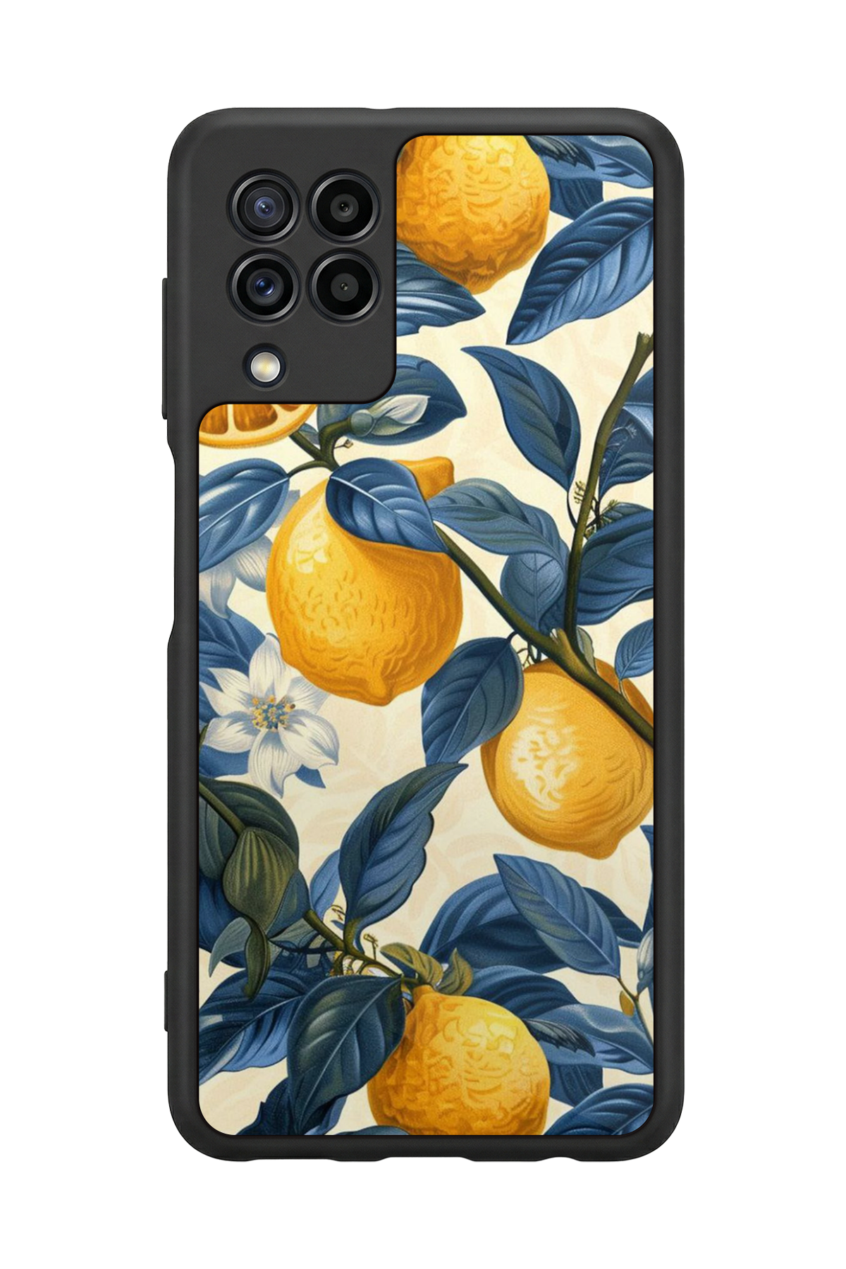 Samsung Galaxy M22 Uyumlu Limon Tasarımlı Glossy Premium Kılıf
