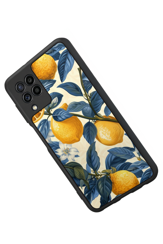 Samsung Galaxy M22 Uyumlu Limon Tasarımlı Glossy Premium Kılıf