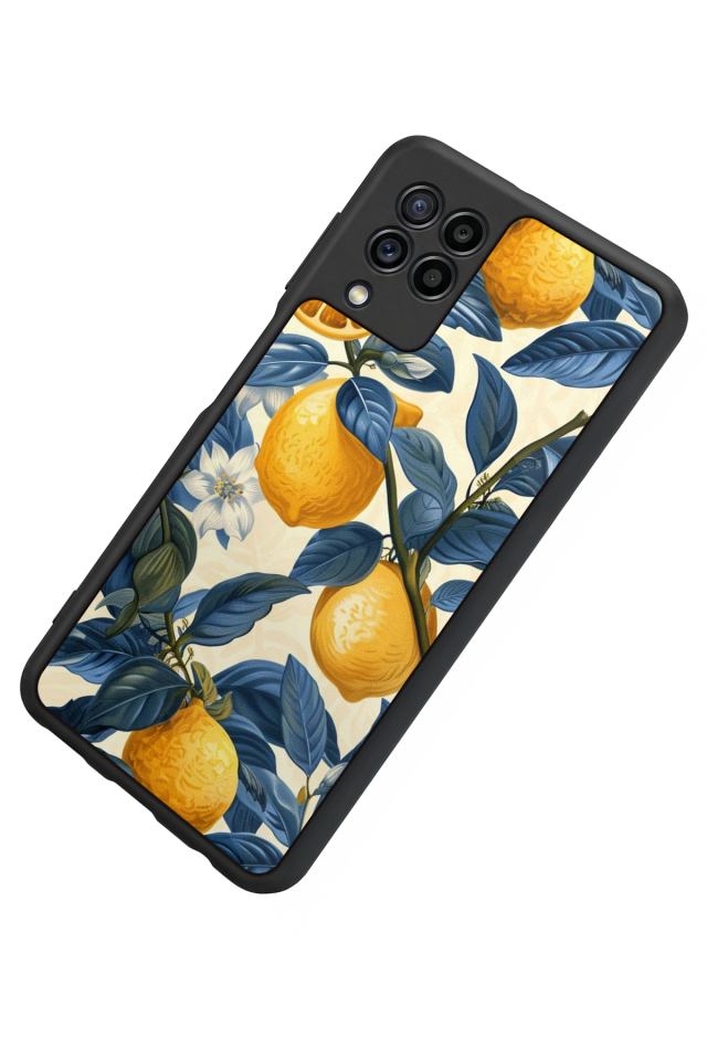 Samsung Galaxy M22 Uyumlu Limon Tasarımlı Glossy Premium Kılıf