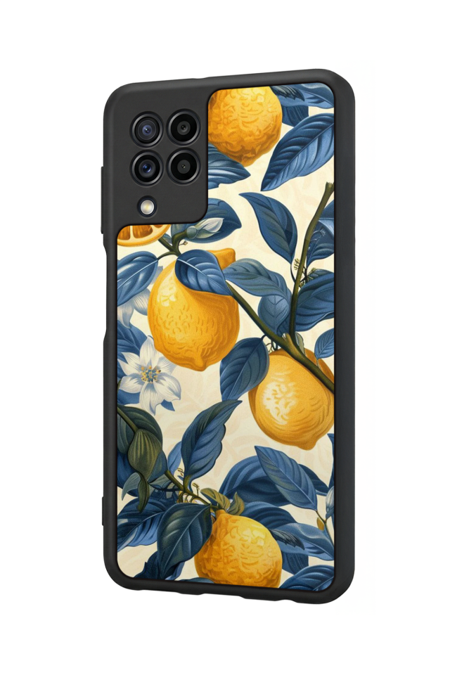 Samsung Galaxy M22 Uyumlu Limon Tasarımlı Glossy Premium Kılıf