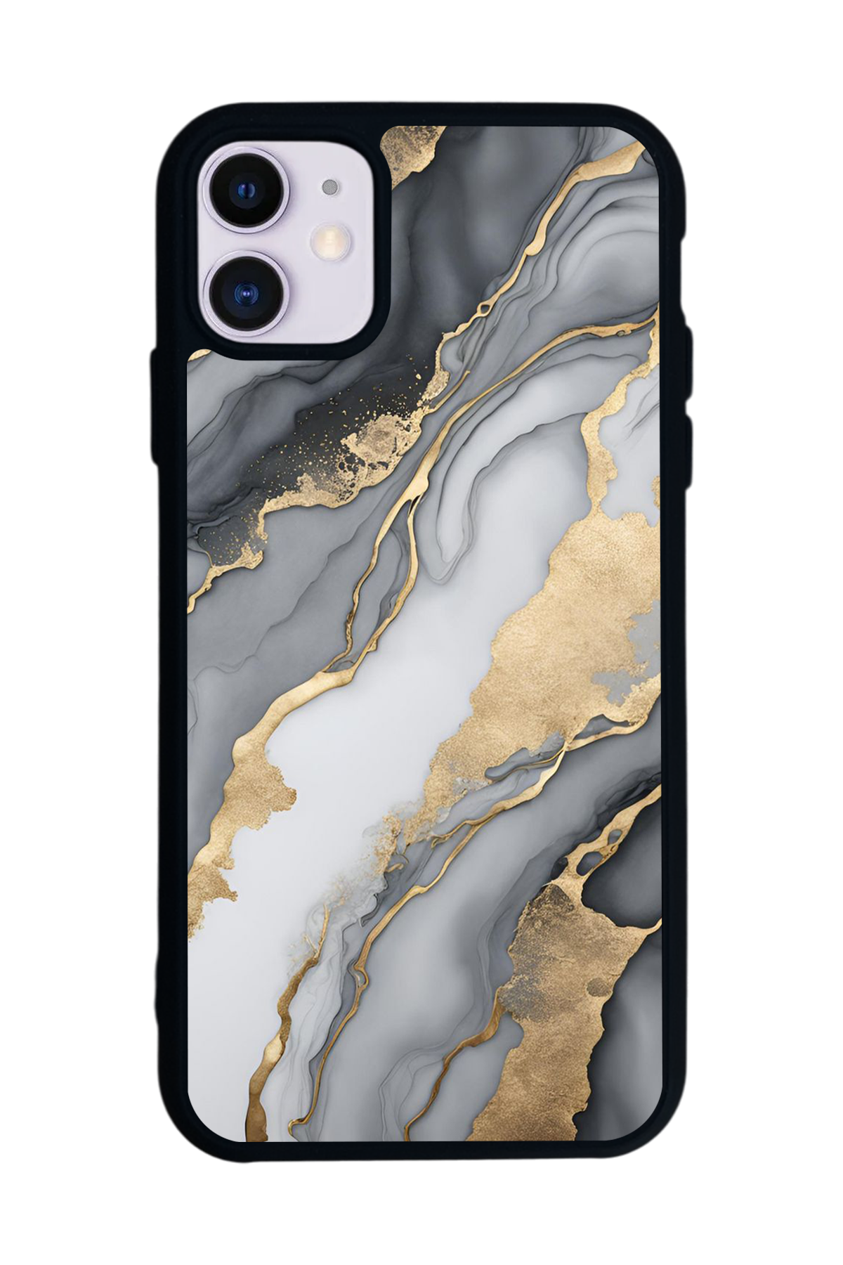 iPhone 11 Uyumlu Mermer Marble Tasarımlı Glossy Premium Kılıf
