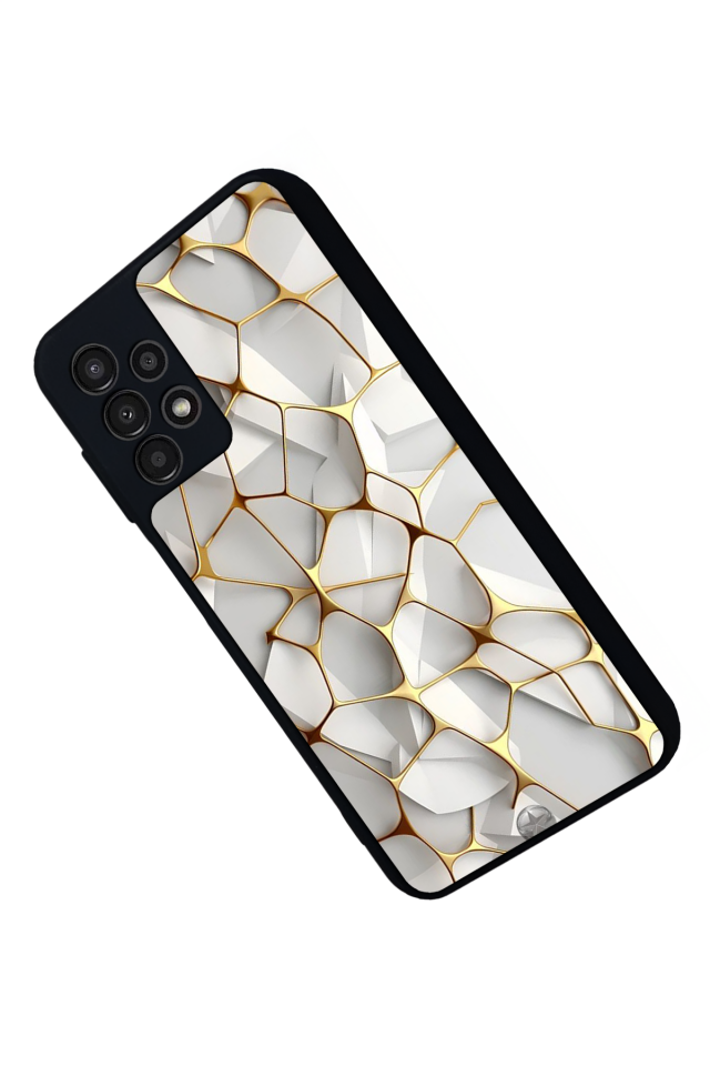 Samsung Galaxy A13 Uyumlu Mermer Marble Tasarımlı Glossy Premium Kılıf
