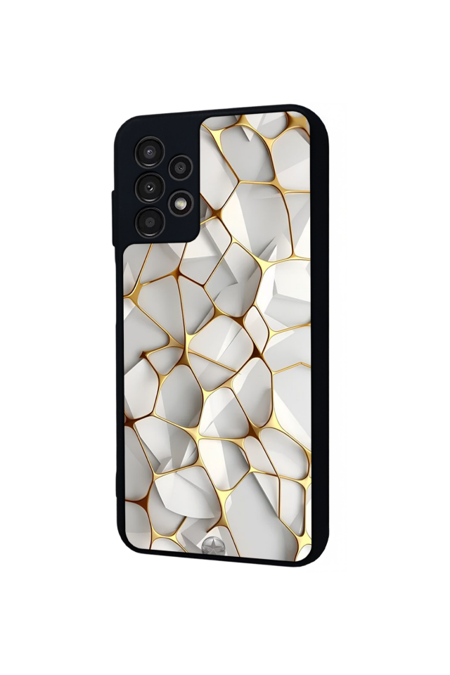 Samsung Galaxy A13 Uyumlu Mermer Marble Tasarımlı Glossy Premium Kılıf