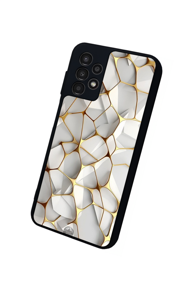 Samsung Galaxy A13 Uyumlu Mermer Marble Tasarımlı Glossy Premium Kılıf