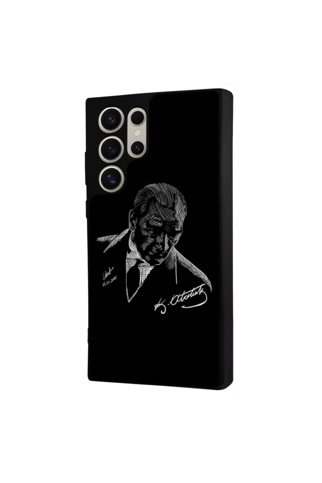 Samsung Galaxy S22 Ultra Uyumlu Mustafa Kemal Ataturk Tasarımlı Glossy Premium Kılıf