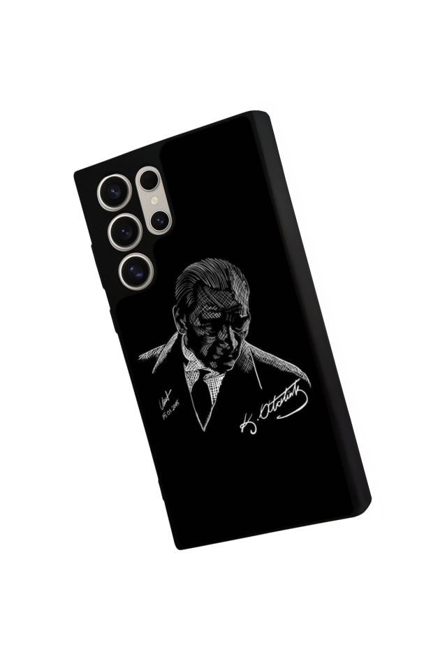 Samsung Galaxy S22 Ultra Uyumlu Mustafa Kemal Ataturk Tasarımlı Glossy Premium Kılıf