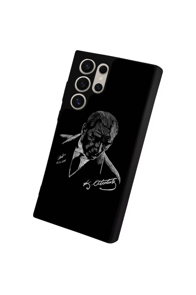 Samsung Galaxy S22 Ultra Uyumlu Mustafa Kemal Ataturk Tasarımlı Glossy Premium Kılıf
