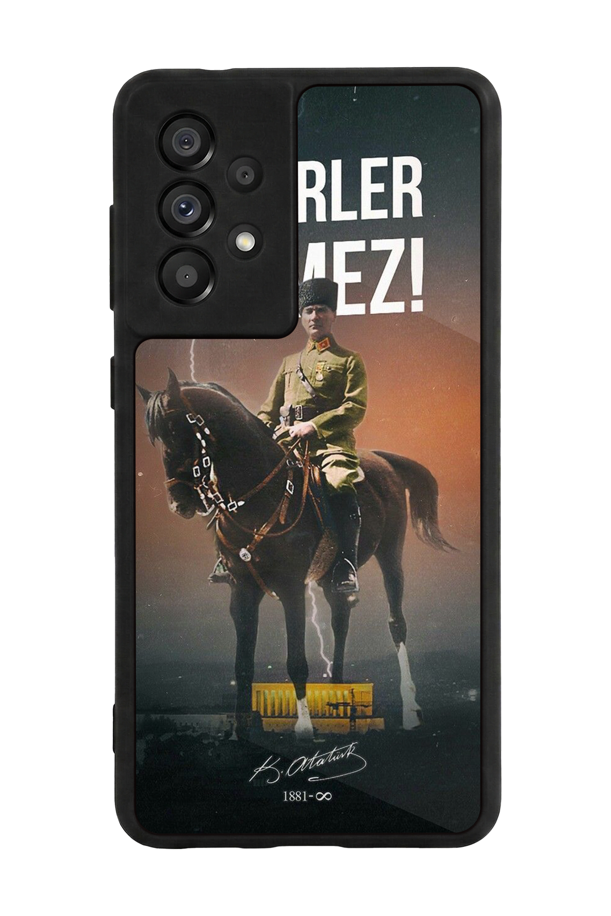 Samsung Galaxy A73 Uyumlu Mustafa Kemal Ataturk Tasarımlı Glossy Premium Kılıf