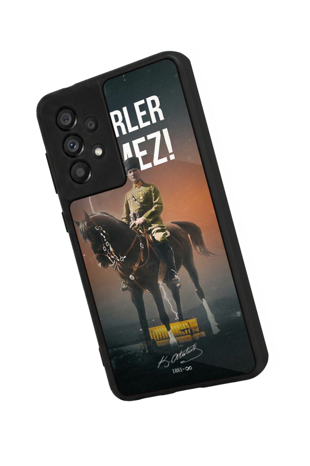 Samsung Galaxy A73 Uyumlu Mustafa Kemal Ataturk Tasarımlı Glossy Premium Kılıf