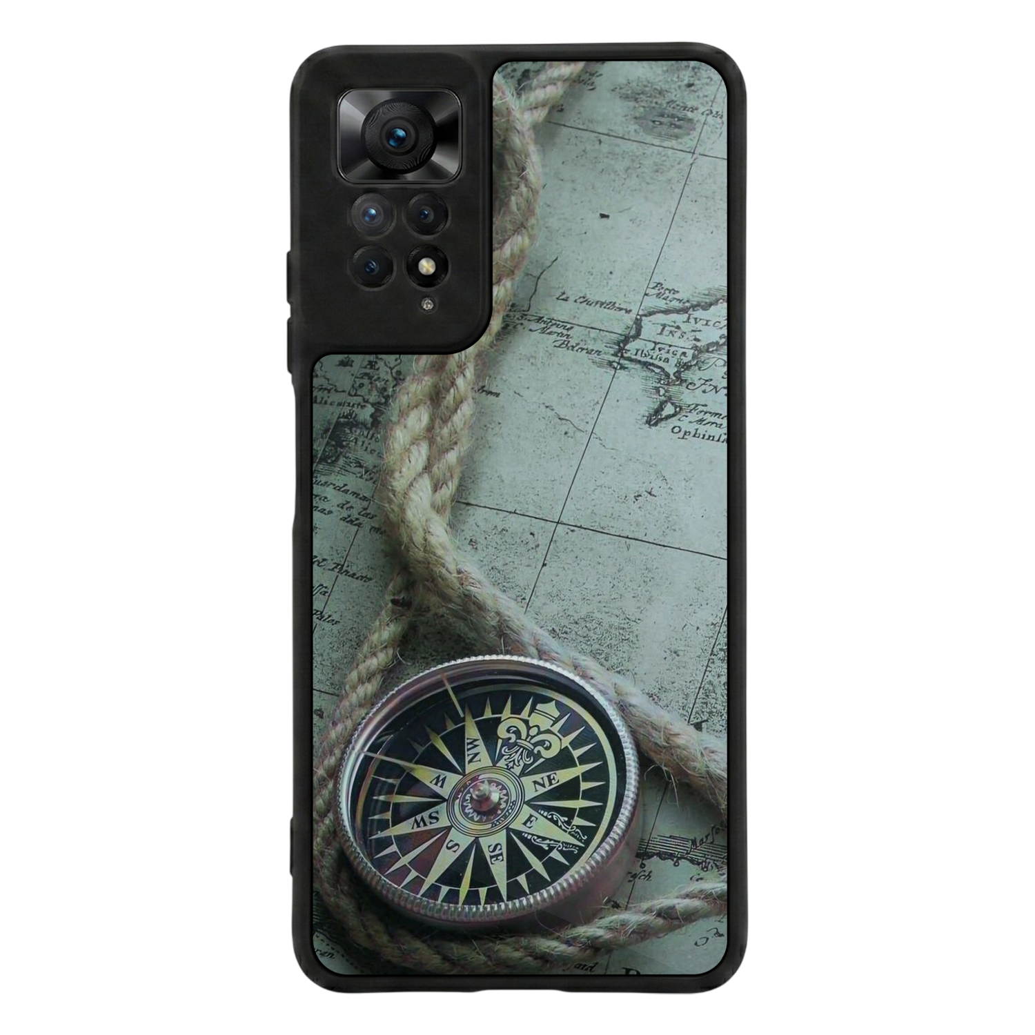 Xiaomi Redmi Note 11 Pro Uyumlu Pusula Tasarımlı Glossy Premium Kılıf