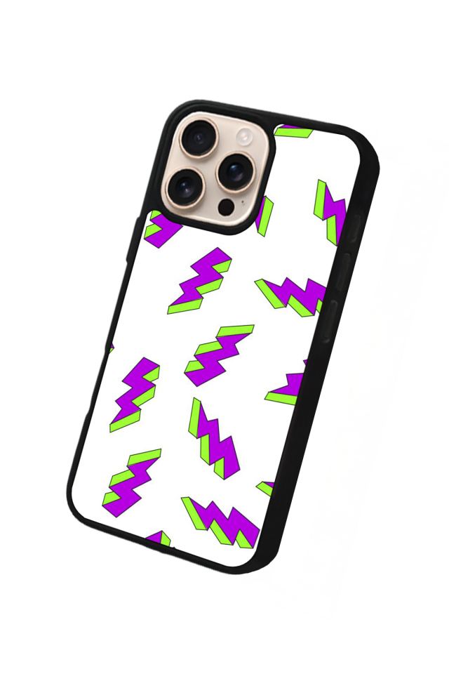 iPhone 16 Pro Uyumlu Simsek Tasarımlı Glossy Premium Kılıf