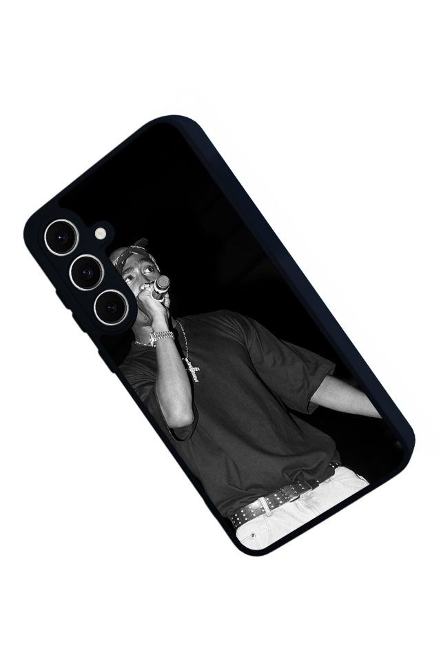 Samsung Galaxy S24 FE Uyumlu Tupac Tasarımlı Glossy Premium Kılıf