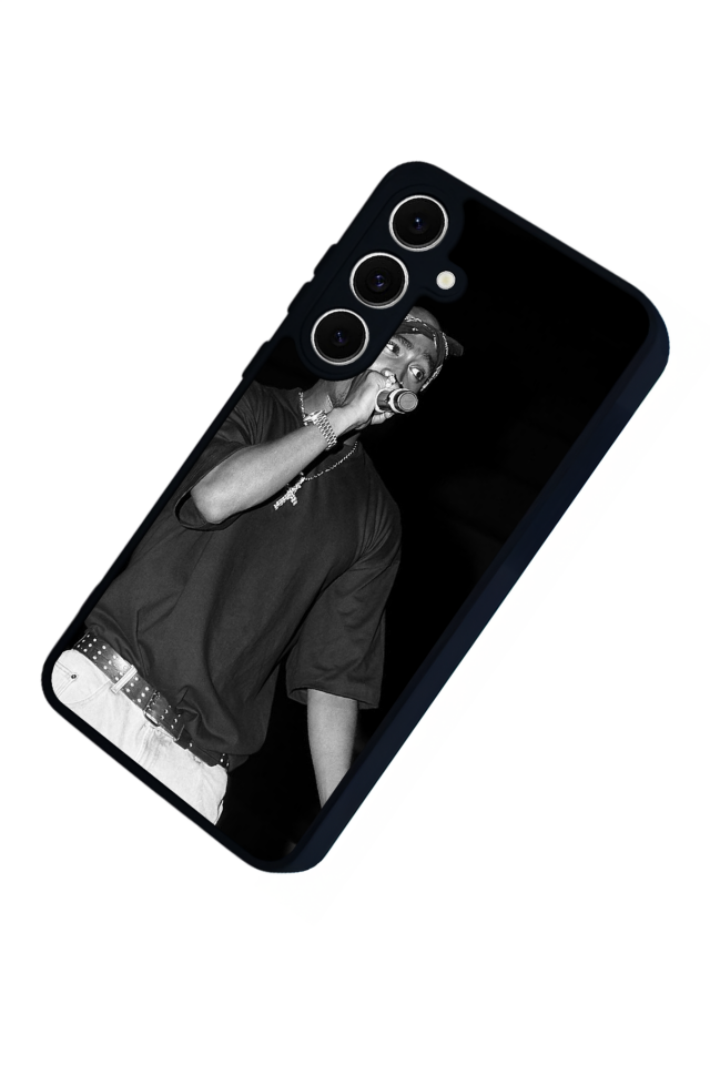 Samsung Galaxy S24 FE Uyumlu Tupac Tasarımlı Glossy Premium Kılıf