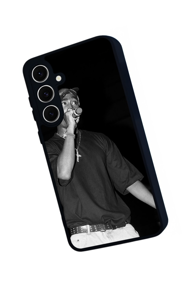 Samsung Galaxy S24 FE Uyumlu Tupac Tasarımlı Glossy Premium Kılıf